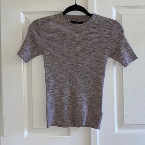 NWOT Ribbed Heather Knit Lavender T-Shirt